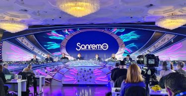 La sala stampa di Sanremo 2022