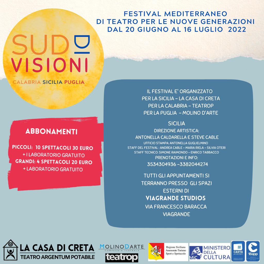 In SIcilia SUDdiVISIONI è organizzato da La Casa di Creta - Teatro Argentum Potabile